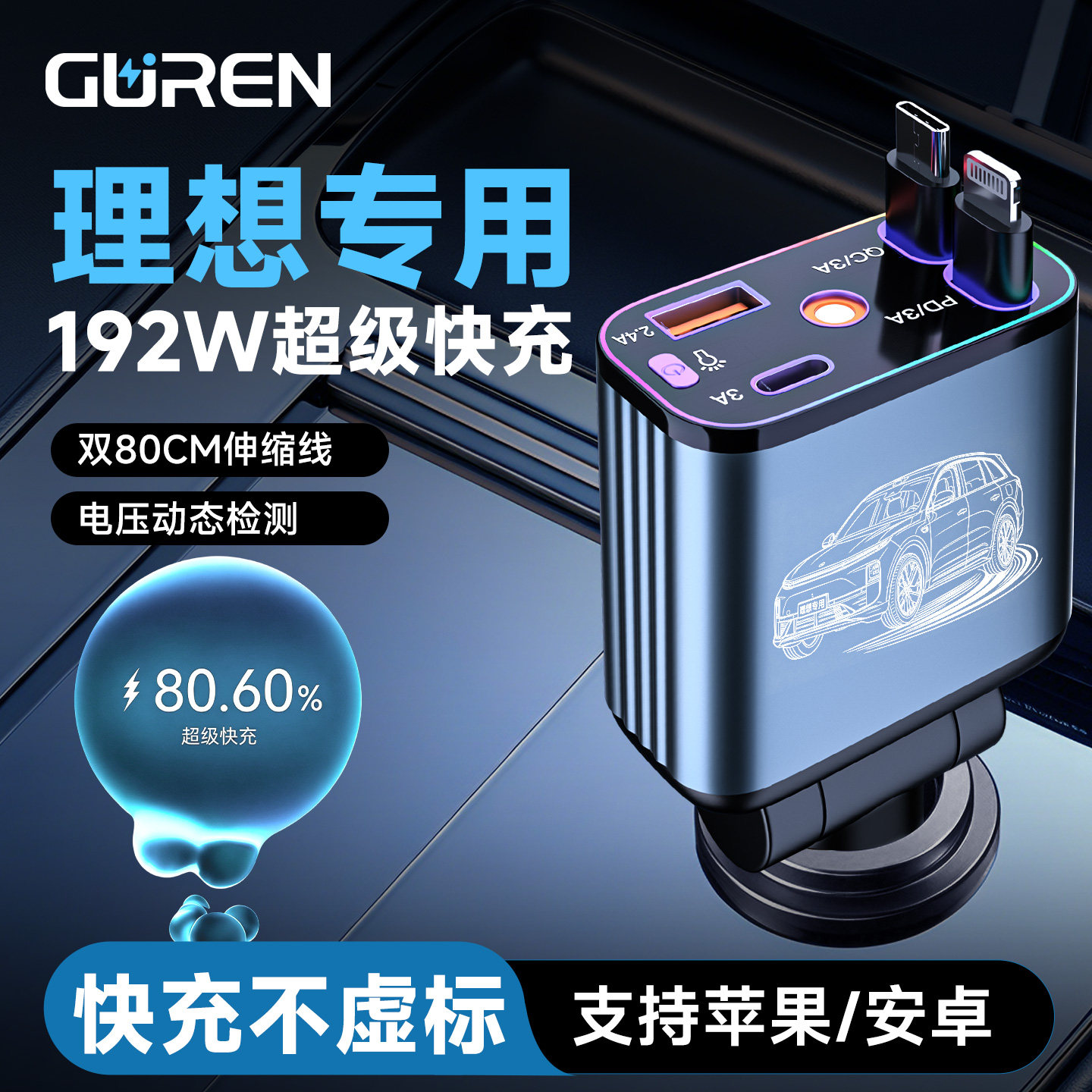 理想专用【192W】超级快充充电器