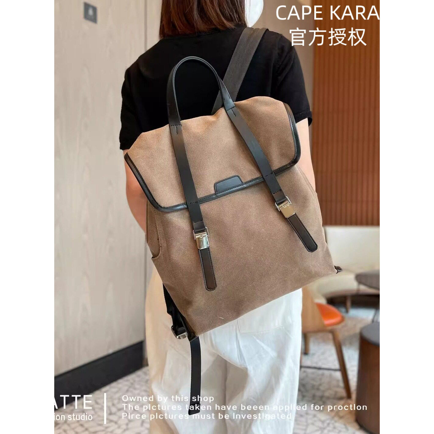 CapeKara小众通勤高颜值双肩包