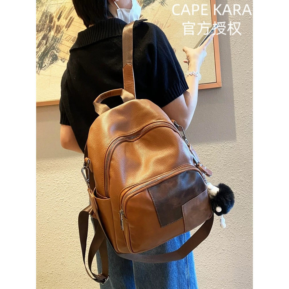 CapeKara简约双肩背包潮流