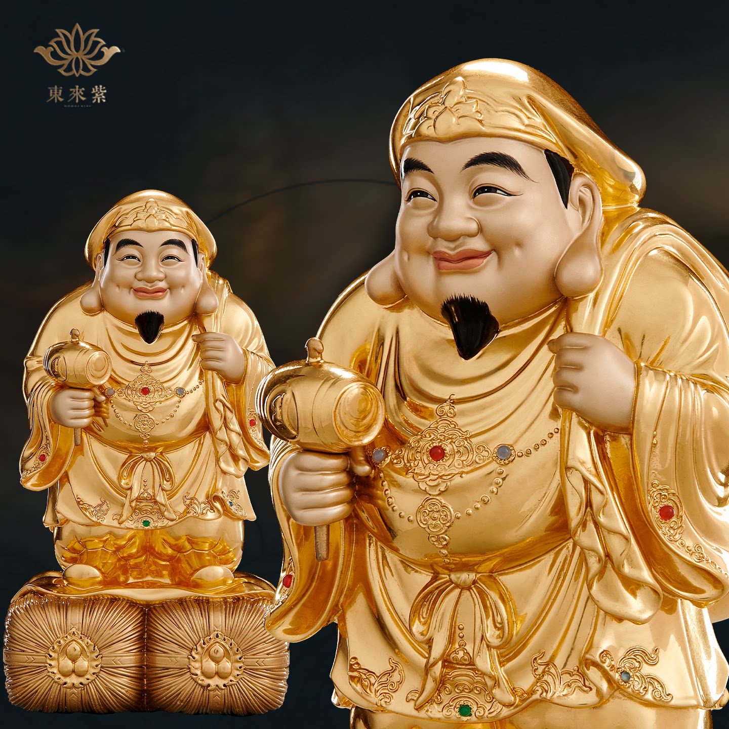 大黑天财神像日本密宗天部招财真言宗唐密铜像京铜佛像雕像摆件