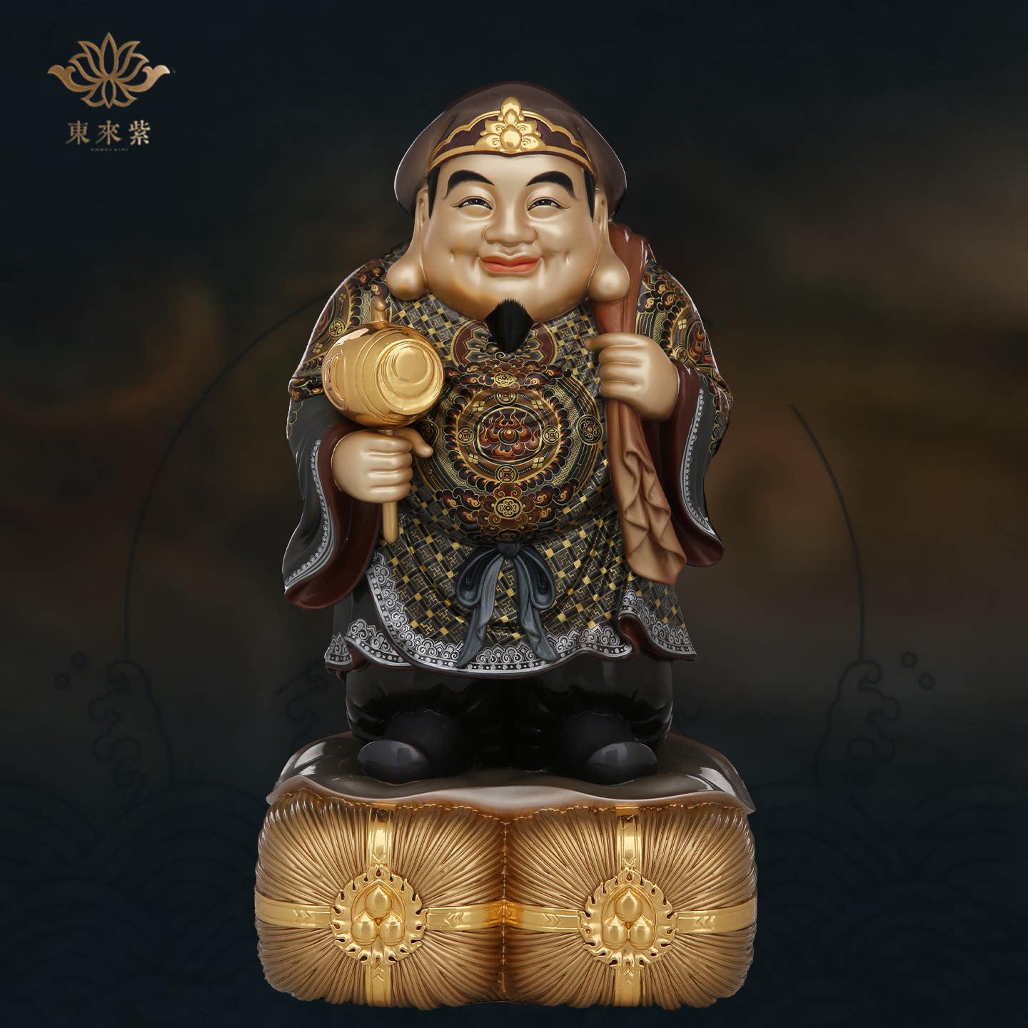 大黑天财神像日本密宗天部招财真言宗唐密铜像京铜佛像雕像摆件