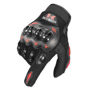 春夏季运动骑行触屏手套摩托车骑行手套赛车自行车防护骑士装备男