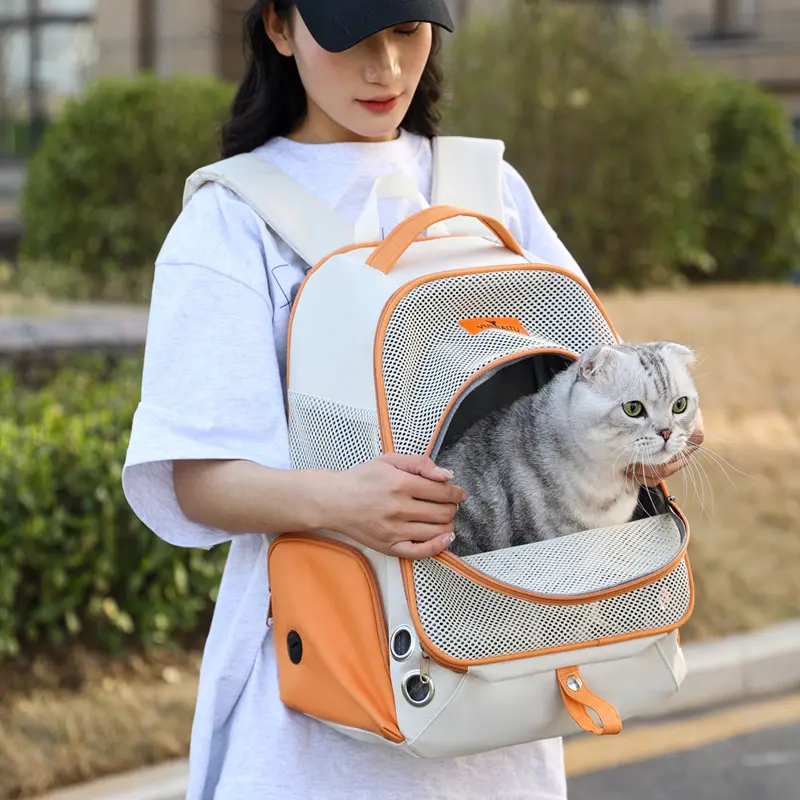 外出双肩猫包可折叠宠物背包大