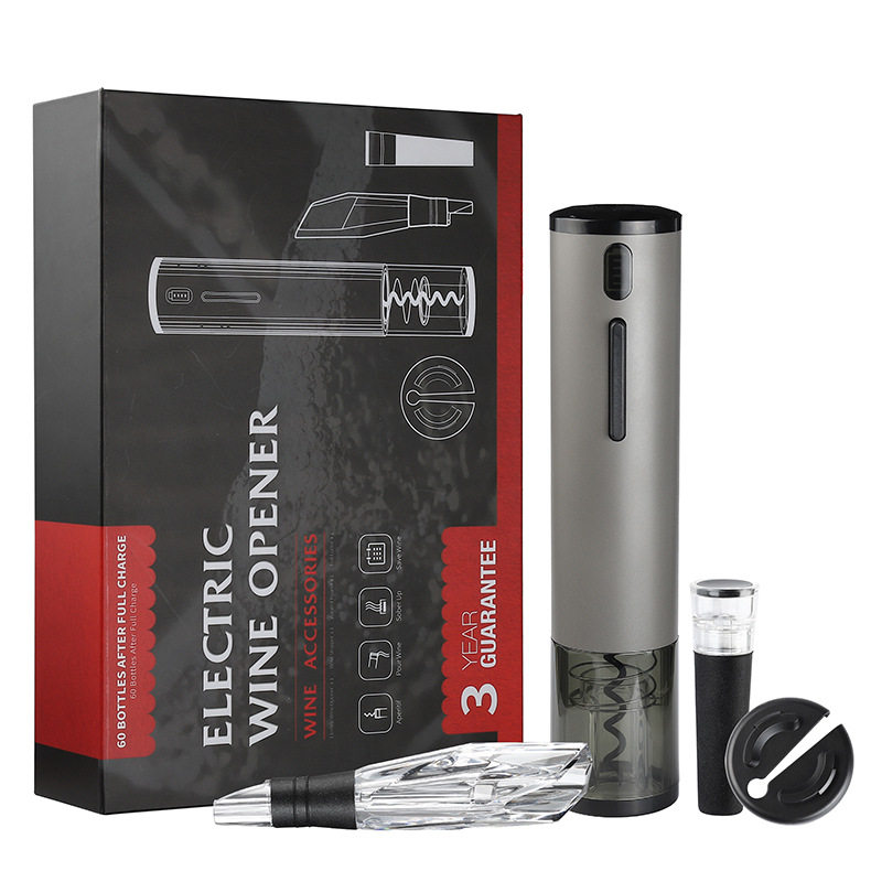 USB电动红酒开瓶器自动酒起子葡萄酒开瓶器充电不锈钢红酒开瓶器