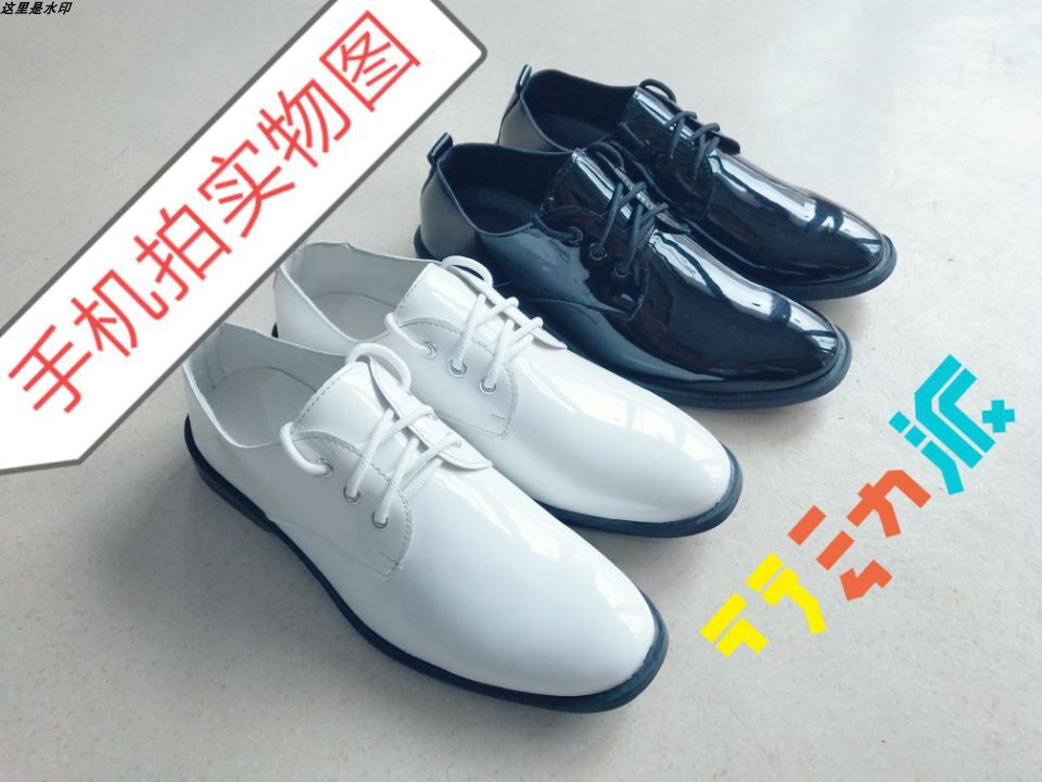 男士皮鞋婚礼仪鞋中学生商务男大童钢琴诗歌朗诵合唱青年黑白单鞋