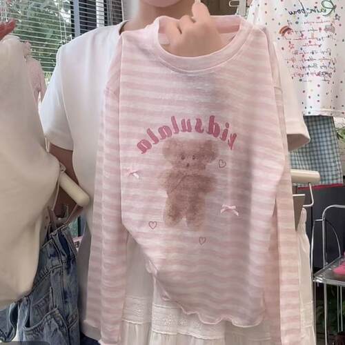 春夏新款女童儿童长袖t恤防晒衣休闲可爱打底衫长袖女童T恤