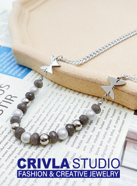 ins蝴蝶拼接甜酷卫衣反光珍珠