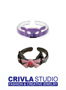 可爱库洛米戒指女生设计小众