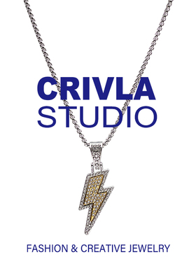 CRIVLA原创设计闪电潮牌联名项链男女士2025年新款高级设计感小众