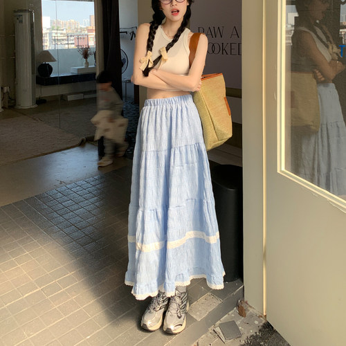 RNBN蕾丝花边森系半身裙