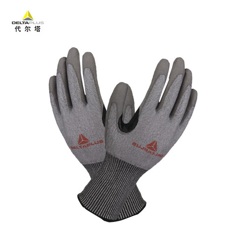 代尔塔防切割手套涂层耐磨耐撕裂防刺穿PU车间工厂劳保24cm