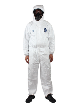 杜邦防护服实验室车间防尘防液体飞溅1422A防静电连体带帽防化服