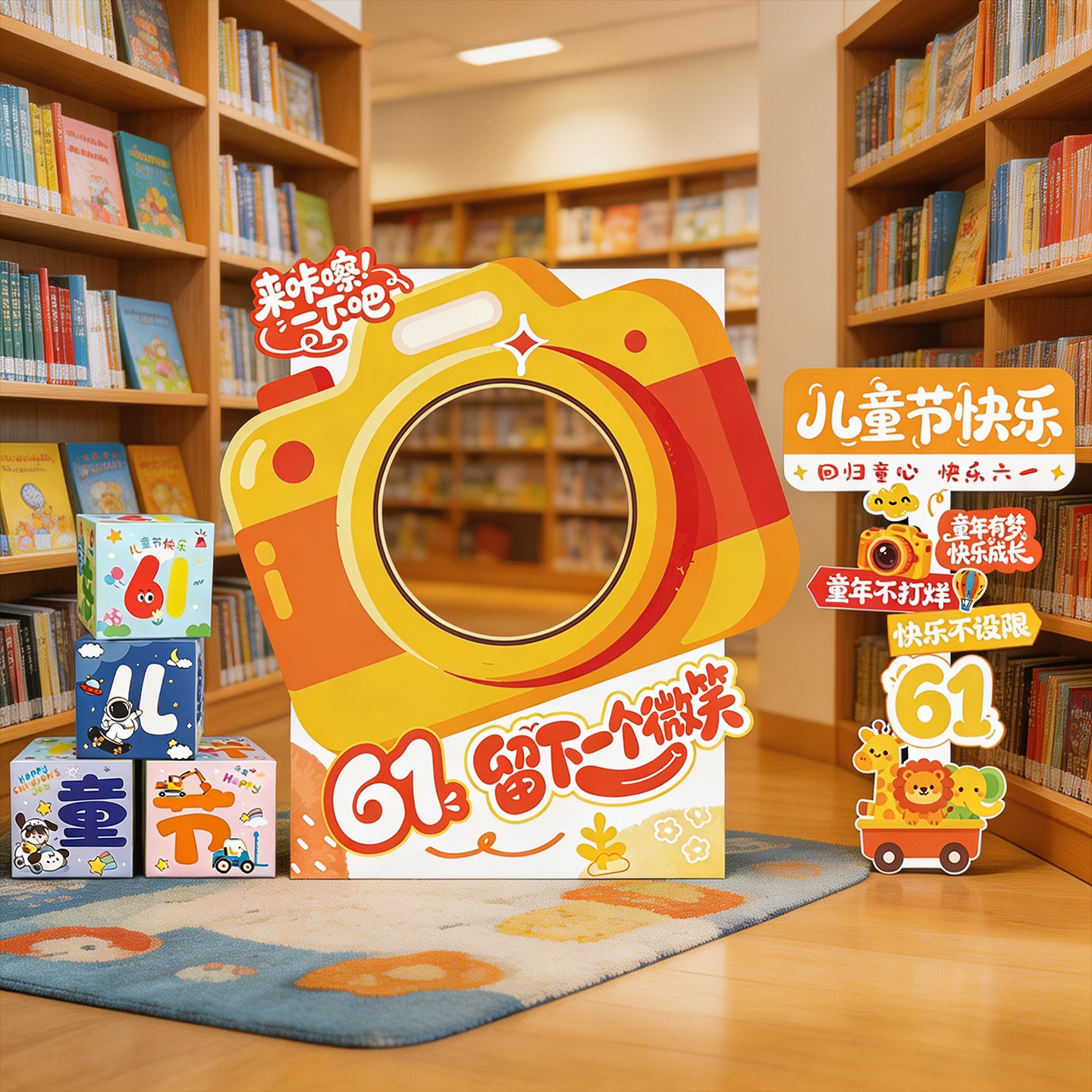 六一儿童节氛围拍照KT板场景布置主题校园教室幼儿园欢乐打卡留影