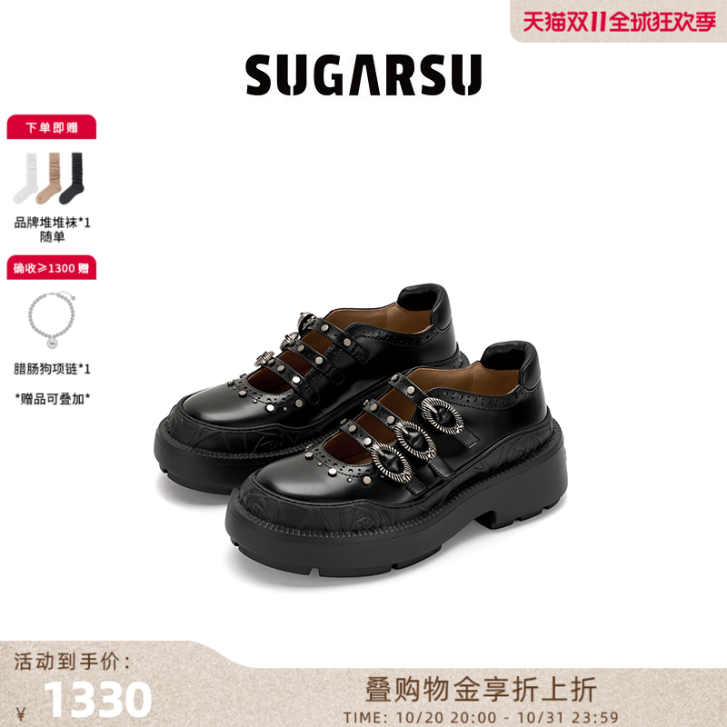 SugarSu酥履25年皮鞋厚底玛丽珍