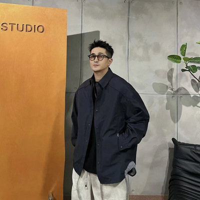 XDZZ二狗25ss秋季百搭高街宽松设计条纹衬衫外套C122