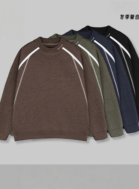 【远冬季桑加厚明线圆领卫衣】男士舒适百搭卫衣66520