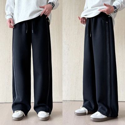 MTVO冬季加绒水洗卡尔棉直筒休闲裤子百搭青少年潮流卫裤25126