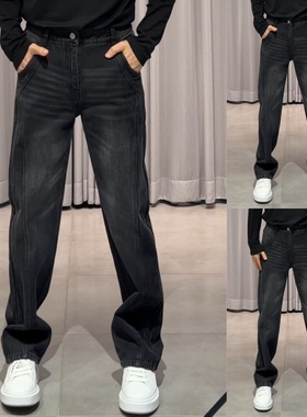 BLANDOO “丹宁无弹力” 男士小众设计高端直筒牛仔裤2BD0089