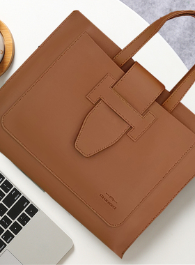 小米笔记本电脑包适用于Xiaomipad6/7Pro平板手提袋6Max14英寸皮面防水Pad7Ultra多层收纳5/5Pro鼠标键盘11.2