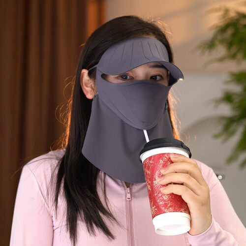 麦帽2026新款女士夏季透气护眼角高颜值防晒薄款面罩防紫外线遮阳