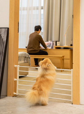 宠物门栏狗狗围栏栅栏矮隔拦狗隔离门防挡猫护栏小型犬栏杆狗伸缩