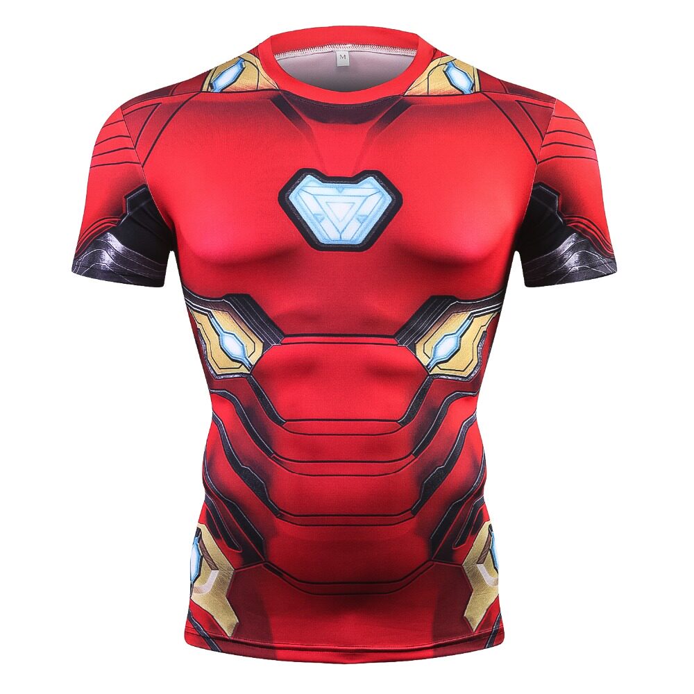 Avengers 3 Iron Man 3D Printed Short Sleeve钢铁侠3D打印短袖