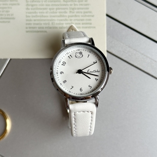 考试专用手表女初高中学生ins风高颜值女孩女生简约森系只看时间