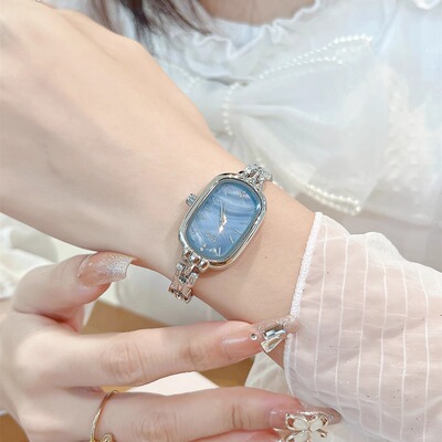 椭圆形贝母手表女轻奢高级感