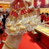 水贝足金999暴富马上有钱黄金钥匙扣手机挂绳马年礼物团购伴手礼