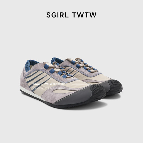 SGIRL TWTW复古软底透气德训鞋女2026新款户外舒适运动休闲丑萌鞋