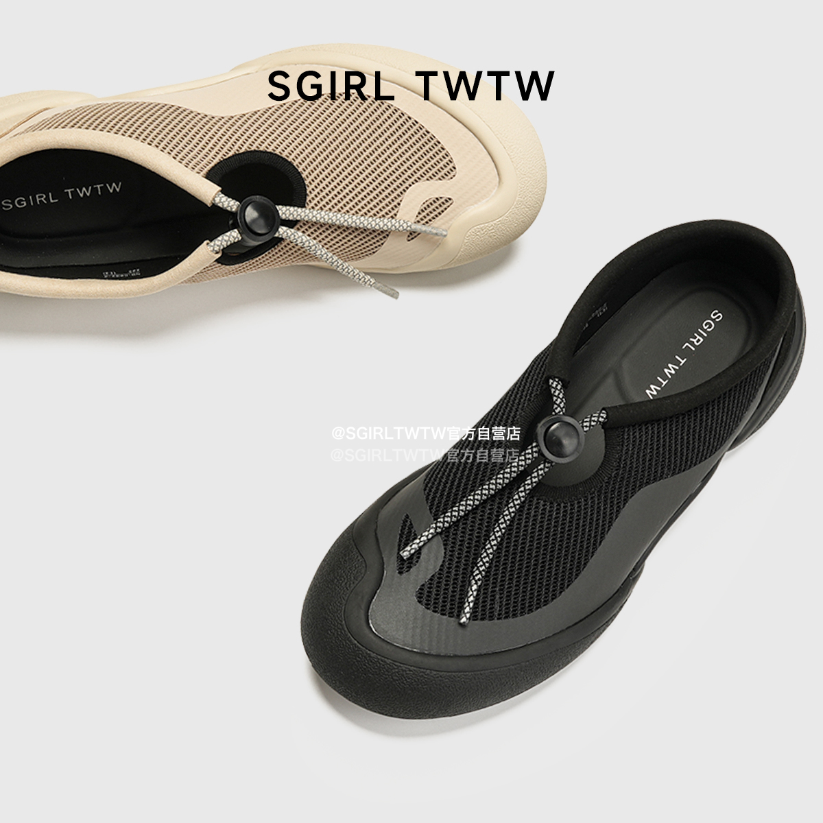 SGIRL TWTW圆头丑萌板鞋女轻便软底2025夏季宽松透气薄款休闲鞋