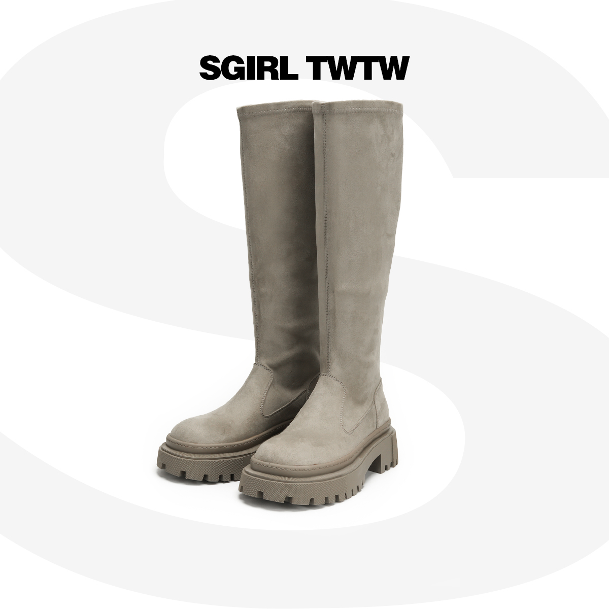 厚底套筒不过膝弹力瘦瘦靴