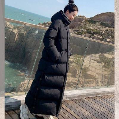 长版棉服女超长过膝到脚踝羽绒棉衣2024冬季新款爆款艺考棉袄外套