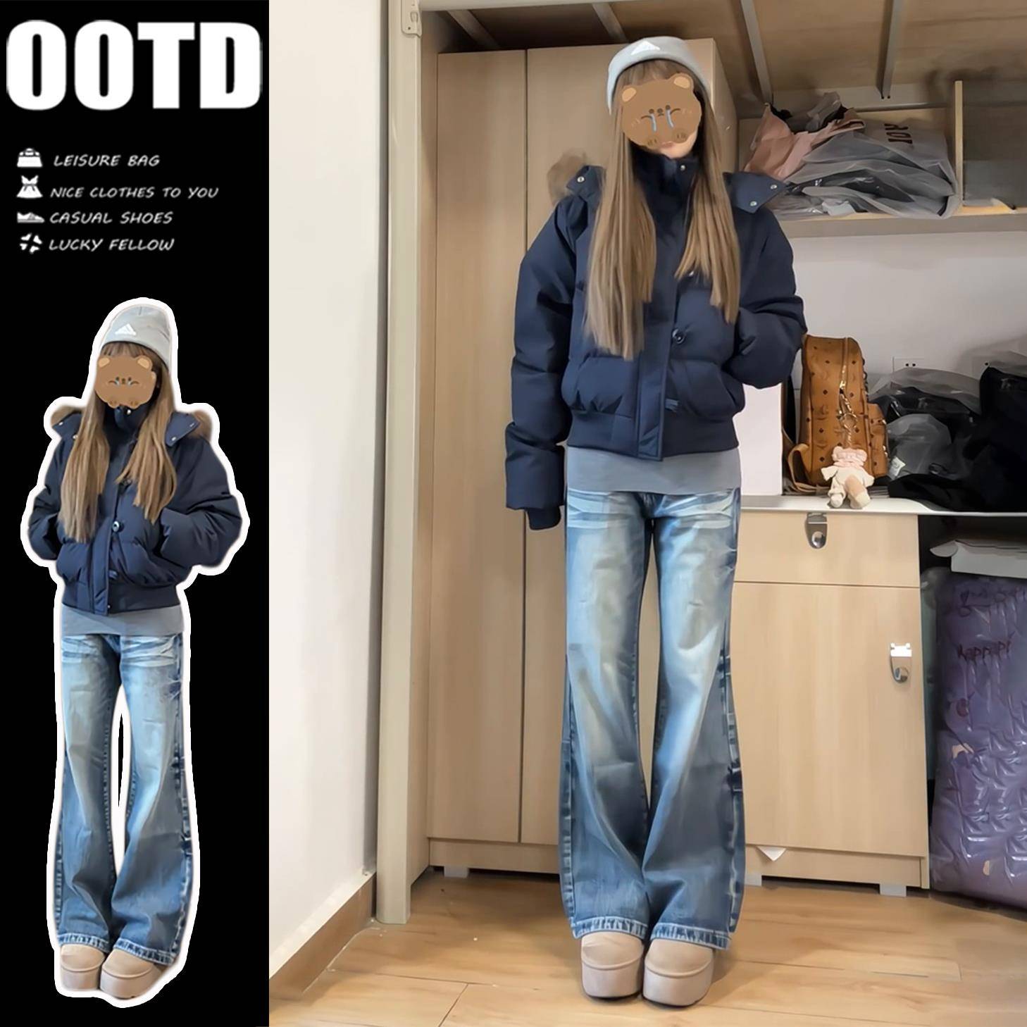 2025新款韩系羽绒棉衣女盐系冬季独特超好看棉服外套加厚短款棉袄