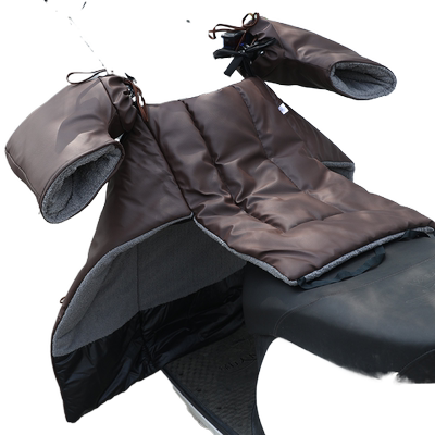 折叠电动车挡风被冬季双面防水防雨罩加厚分体式小型号电瓶车挡风