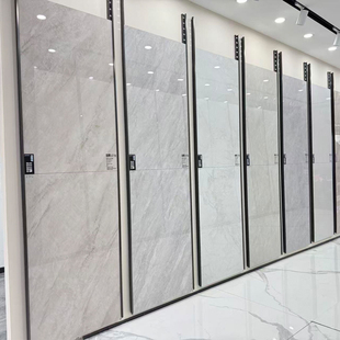 佛山通体大理石瓷砖800x1350客厅地砖亮面防滑耐磨地板砖简约灰色