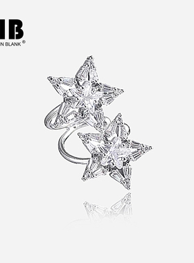 明星同款璀璨星星耳骨夹女轻奢高级感无耳洞耳夹耳环耳饰礼物首饰