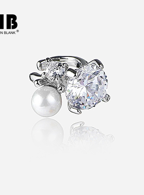 珍珠锆石耳夹精致小巧超闪小灯泡无耳洞耳骨夹女设计高级感女耳饰