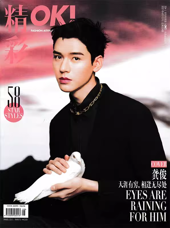 黑衣抚摸鸽子封面龚俊 天涯有穷 相逢无尽处 非费加罗期刊2022年9月