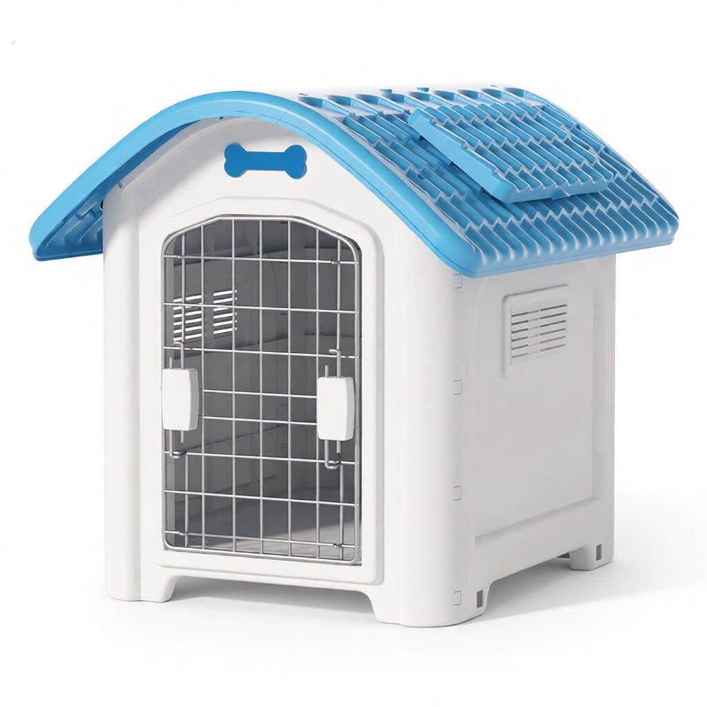室外四季通用房子中大型犬塑料狗笼别墅夏季户外防雨防晒狗屋