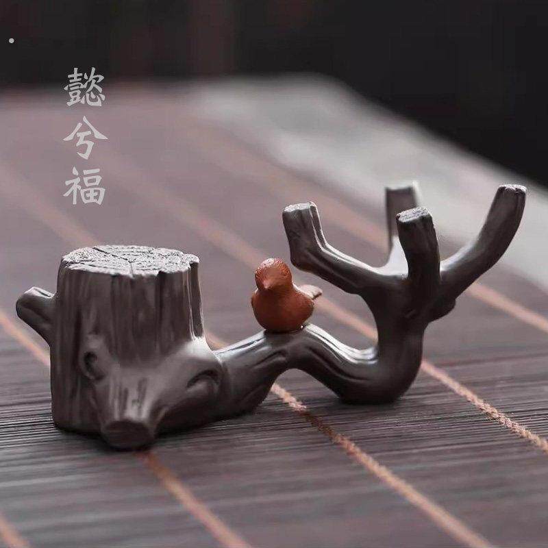 紫砂茶漏茶架子一体盖置功夫茶具过滤器底座紫砂茶壶置托茶道配件