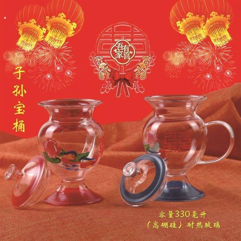 痰盂杯玻璃制品马克杯带盖子 咖啡杯 搞怪 生日 结婚礼品杯