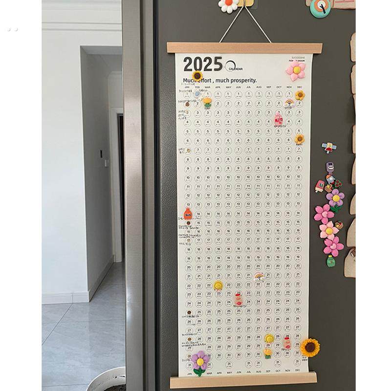 日历2025年全年一张新款挂式创意情侣吵架自律打卡计划表年历挂墙