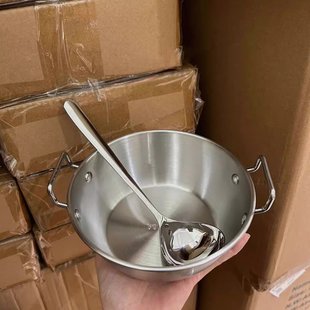 一人食精致一套碗泡面碗螺蛳粉碗勺304不锈钢双耳干饭碗大口喝汤