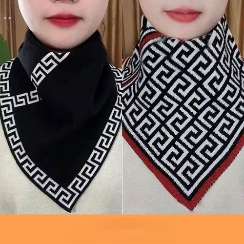 千格鸟三角围巾围脖护颈假领套头脖套套头保暖男女通用三角巾秋冬