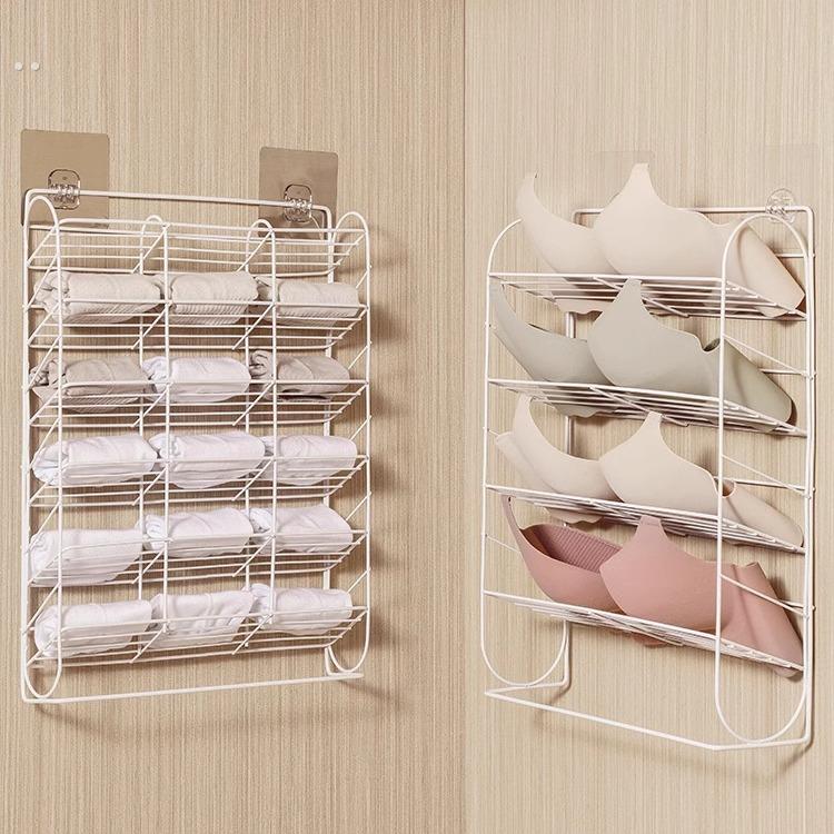 袜子收纳架多格衣橱柜免打孔壁挂内衣裤收纳挂架盒多功能宿舍挂袋