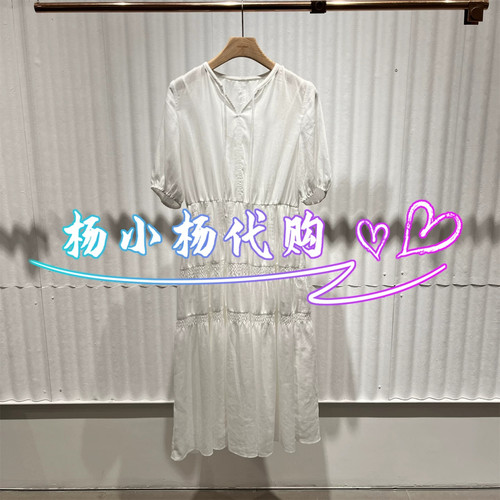 【商场同款】衣播26夏新麻感灯笼袖连衣裙收腰气质裙子BDT7LD3014
