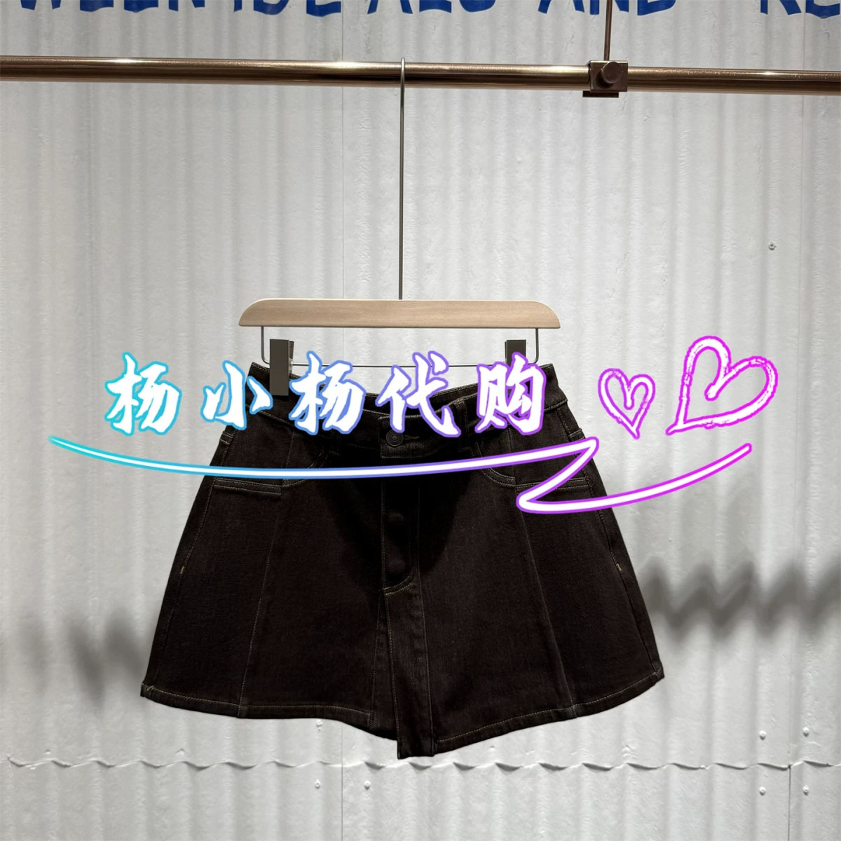 【商场同款】衣播26秋新品弹力牛仔短款裙裤不对称裤子BDT3KD3608