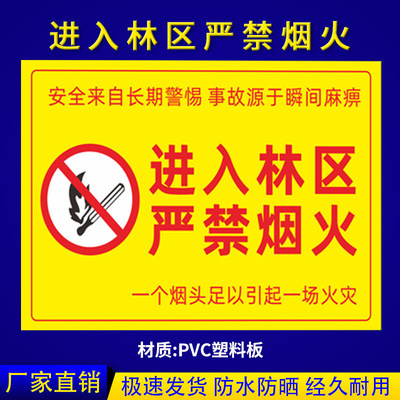 标识牌进入林区进入注意标识牌部位林区重点防火人人有责防火防火部位重点区域防火森林严禁烟火