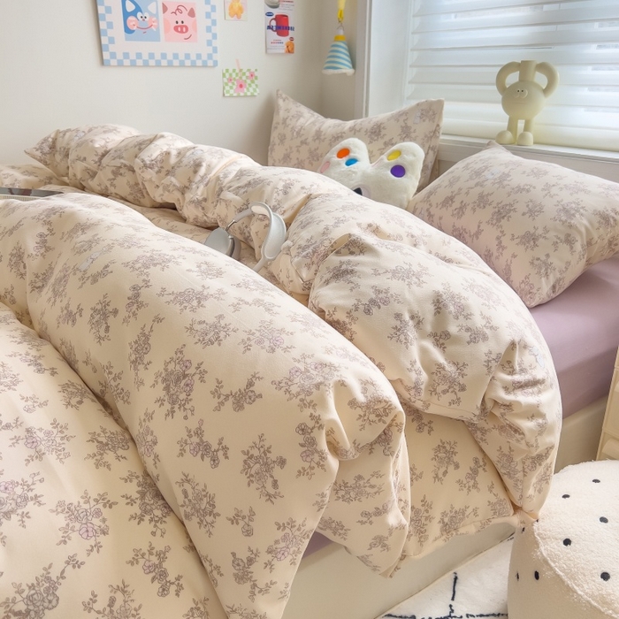 大学新生新款四件套简约亲肤床品